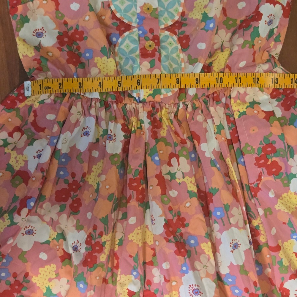 Matilda Jane Girls Pink Floral Sleeveless Dress Scalloped Button Front Size M - Picture 8 of 14